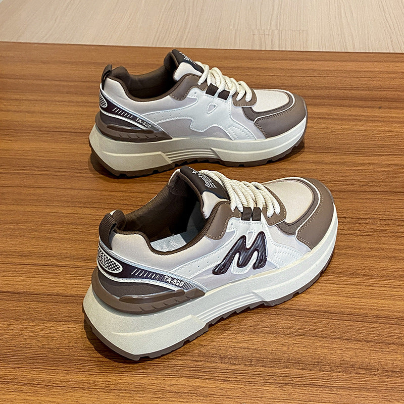 Damen Sportliche Sneakers mit mehrschichtigem Design und dämpfender Laufsohle R&B