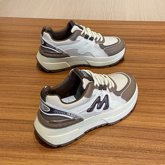 Damen Sportliche Sneakers mit mehrschichtigem Design und dämpfender Laufsohle R&B