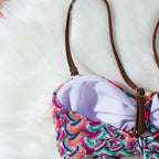 Damen Bandeau-Bikini mit glamourösem Muschelmuster R&B