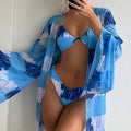 Damen Bikini-Set mit elegantem Cover-Up und verführerischem V-Ausschnitt R&B