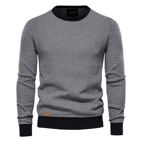 Herren Strickpullover im modernen Wabenmuster mit angenehmem Tragegefühl R&B
