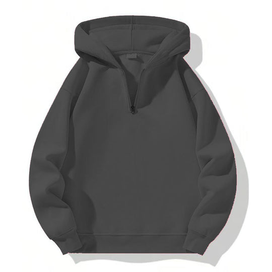Herren sportlicher Kapuzenpullover mit halbem Reißverschluss R&B
