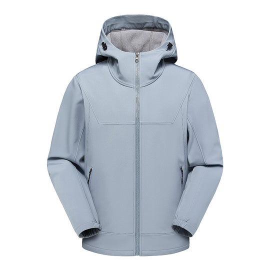 Herren technische Multifunktionsjacke mit verstellbarem Kapuzenkragen und wasserabweisendem Material R&B