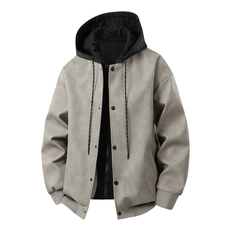 Herren modische Übergangsjacke mit abnehmbarer Kapuze und sportlichen Akzenten R&B