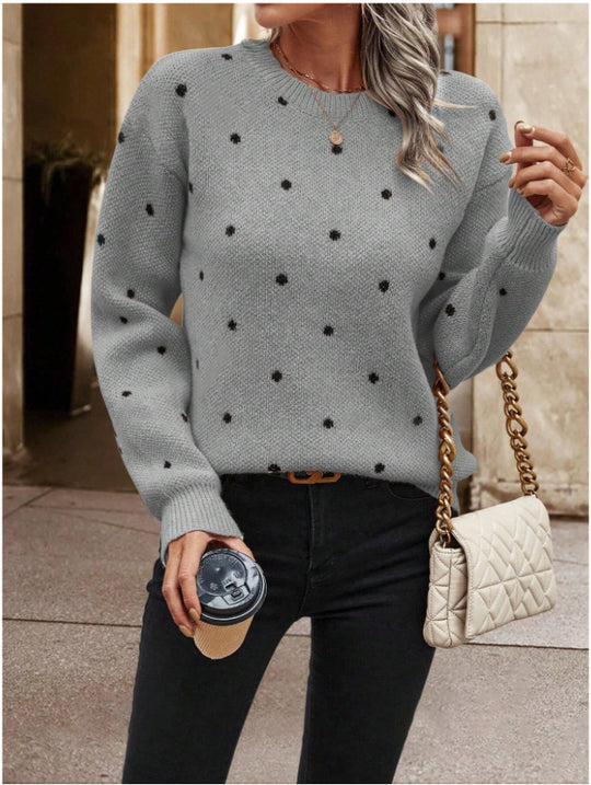 Damen modischer Pullover mit punktuellem Design R&B