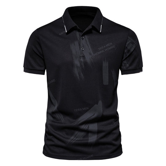 Herren modisches Poloshirt mit grafischen Akzenten und atmungsaktiven Eigenschaften R&B
