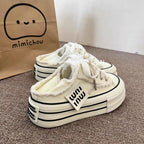 Damen Bequeme Plateausneaker mit trendigem Design und einzigartiger Textur