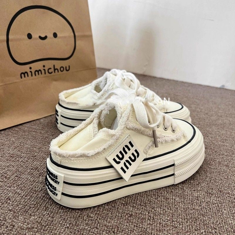 Damen Bequeme Plateausneaker mit trendigem Design und einzigartiger Textur