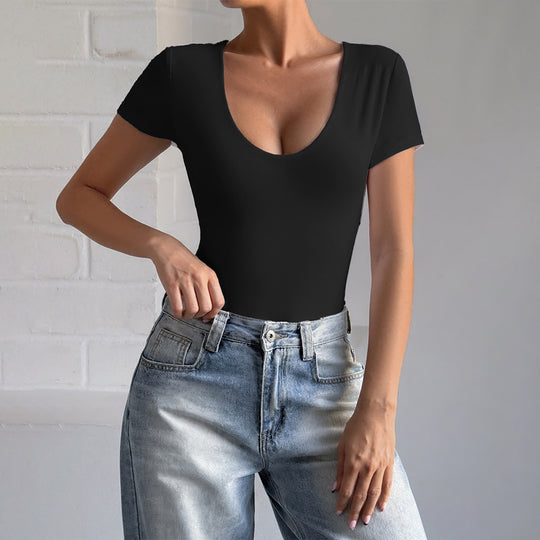 Damen Body mit tiefem Ausschnitt und seitlichen Einschnitten R&B