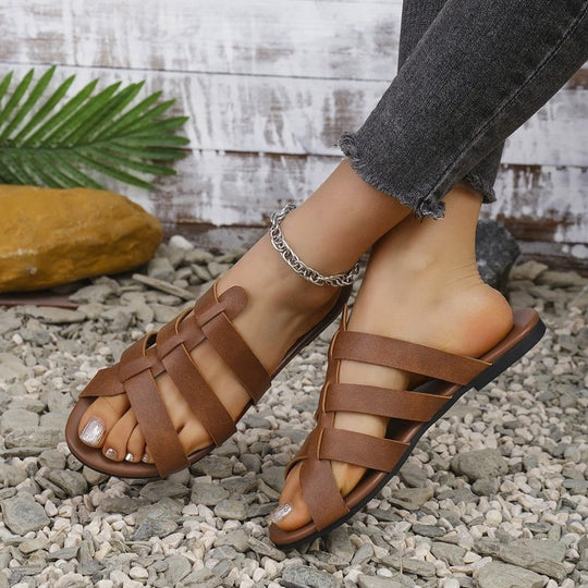 Damen komfortable Riemchen-Sandalen mit anatomischer Fußbettung R&B