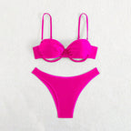 Damen Triangel-Bikini mit Balkonoberteil und hohem Beinausschnitt R&B