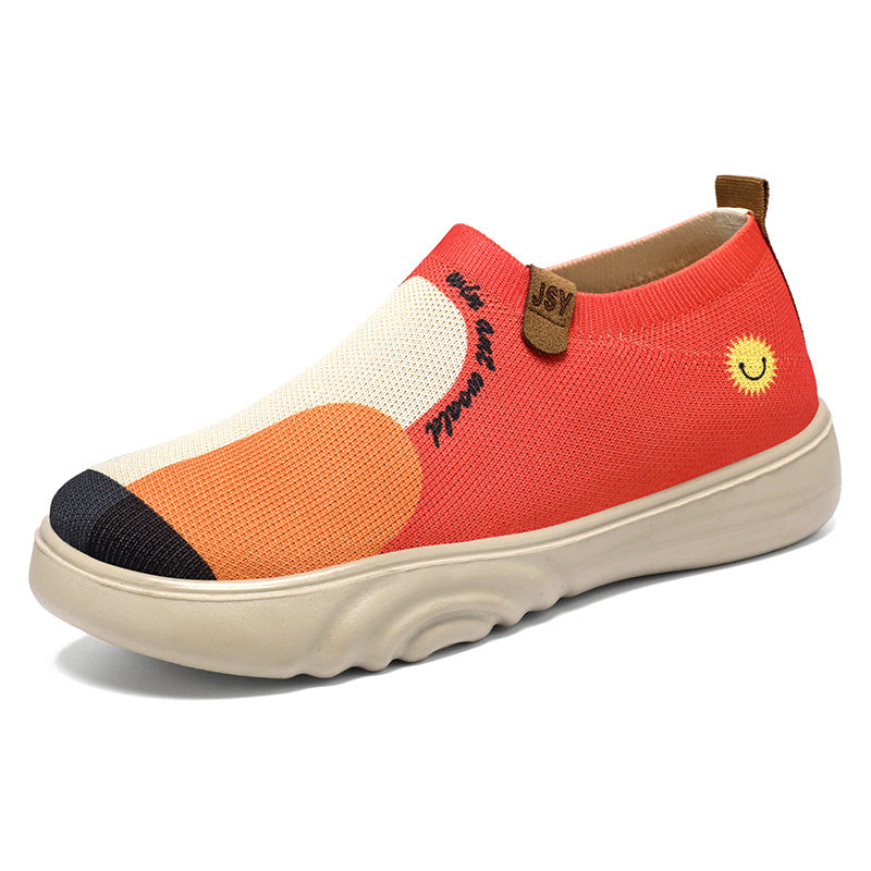 Damen Bequeme Slip-On Sneaker mit farbigen Akzenten R&B