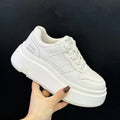 Damen Chunky Sneaker mit hoher Plattform und atmungsaktiver Obermaterialstruktur