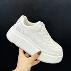 Damen Chunky Sneaker mit hoher Plattform und atmungsaktiver Obermaterialstruktur
