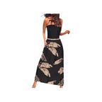 Damen Maxikleid mit Trägerlosem Oberteil und Floralprint