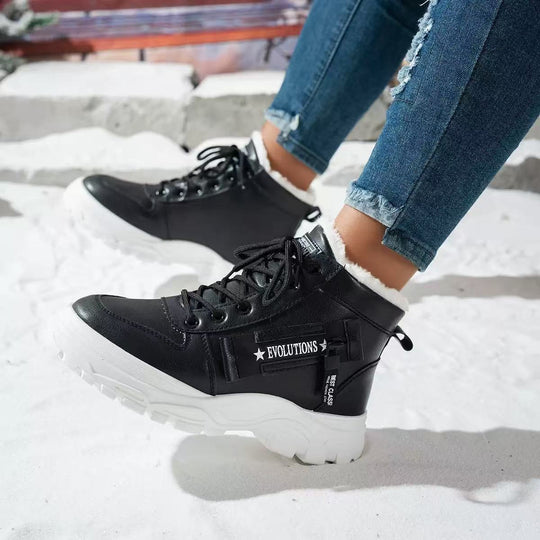 Damen gefütterte High-Top Sneakers mit rutschfester Sohle und modischem Design R&B