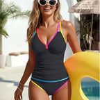 Damen Badeanzug mit hochwertigem Schnitt und farblich akzentuierten Details R&B