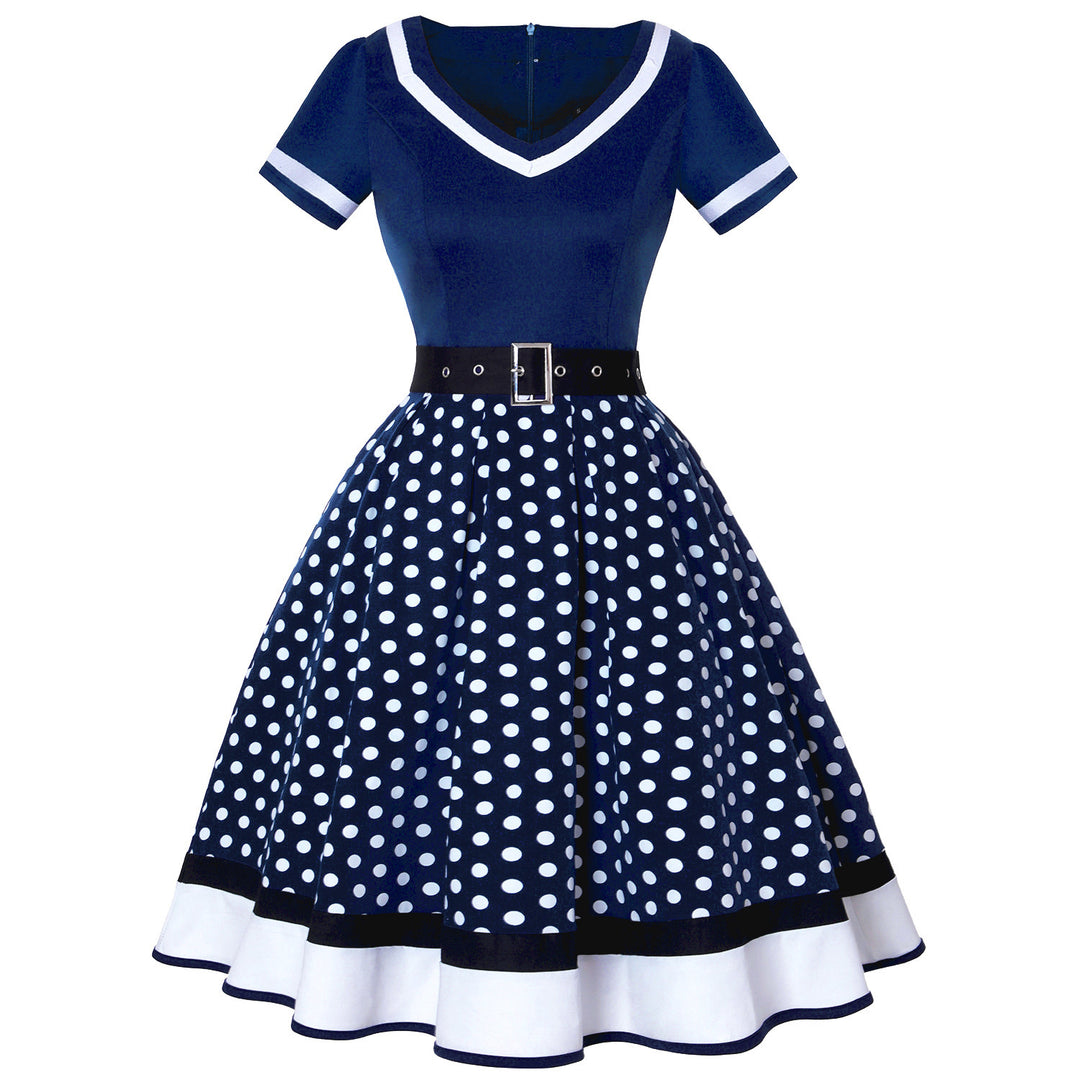 R&B | Vintage Hepburn Polka Dot Kleid