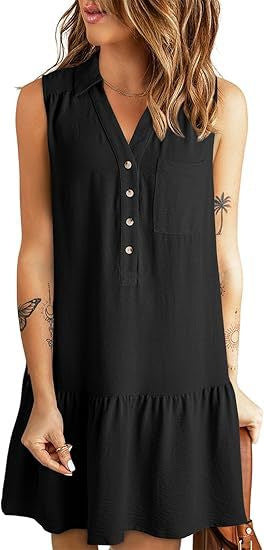 Damen Hemdblusenkleid mit geschmeidigem Fall und elegantem Rüschenabschluss R&B