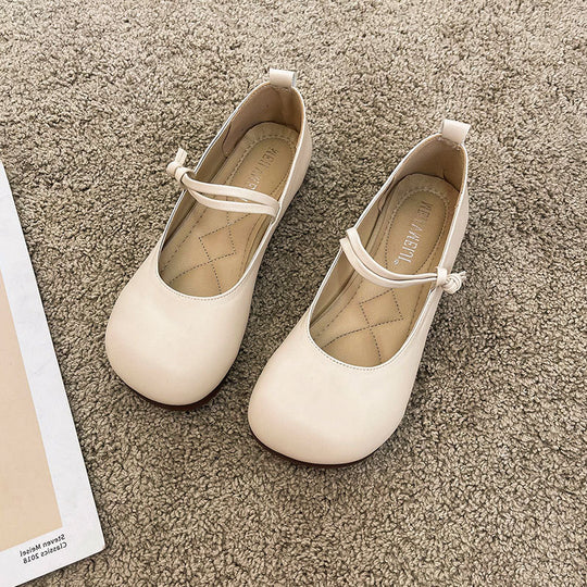 Damen Bequeme und elegante Ballerinas mit verstellbarem Riemen und weicher Innensohle R&B