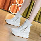 Damen modische Winterstiefeletten mit praktischem Reißverschluss und bequemem Innenfutter R&B
