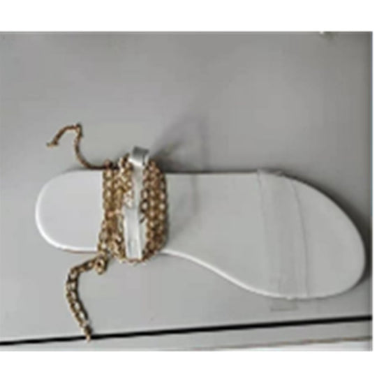 Damen Offene Mules mit Kettenverzierung und bequemer Sohle R&B