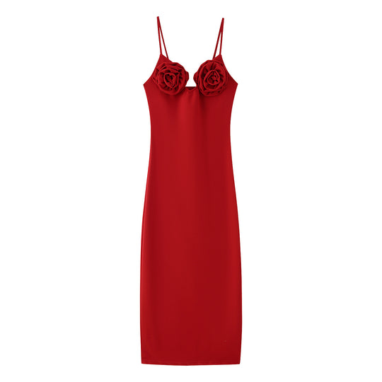 Damen Maxikleid mit floralen Applikationen und elegantem Schnitt R&B
