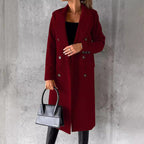 Damen Eleganter Doppelreihiger Mantel mit hochmodernem Schnitt R&B