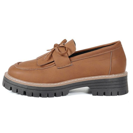 Damen Komfortable Slip-On Loafer mit fransigen Details R&B