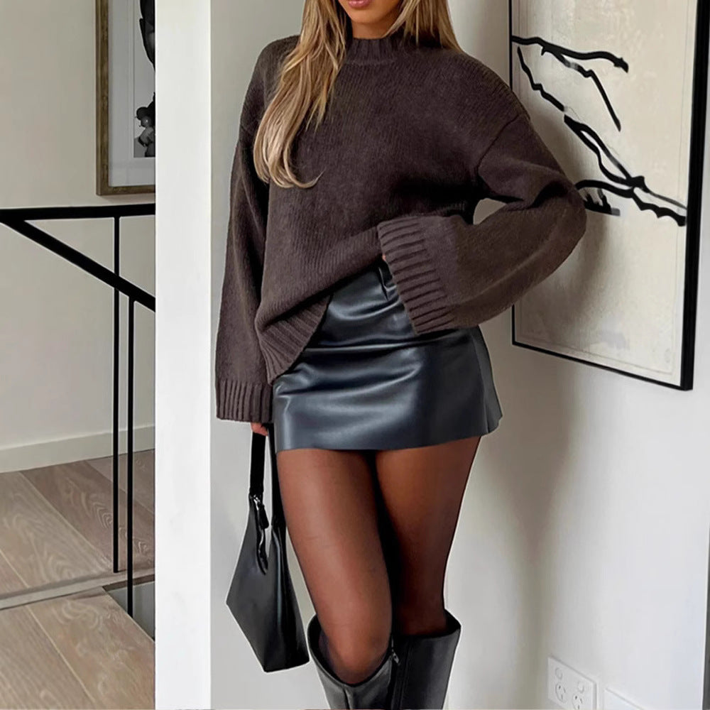 Damen Oversized Pullover aus weicher Strickware R&B