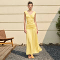 Damen Maxikleid mit raffiniertem Rüschendesign und taillierter Passform R&B