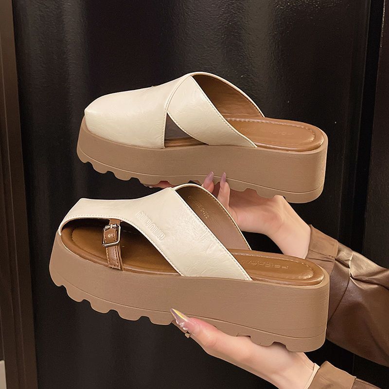Damen komfortable Plateau-Sandalen mit elegantem Riemchen R&B