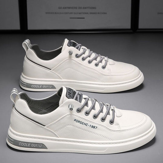 Damen modische Sneakers aus hochwertigem Kunstleder mit dämpfenden Sohlen R&B