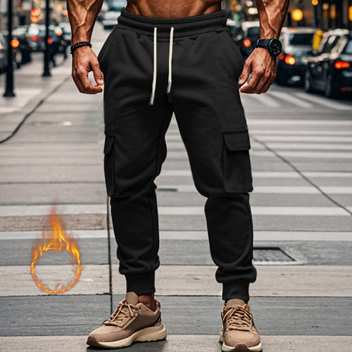 Herren Sportliche Cargo-Jogginghose mit elastischem Bund und praktischen Taschen R&B