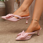 Damen Elegante Slingback Pumps mit dekorativem Schleifen-Detail R&B