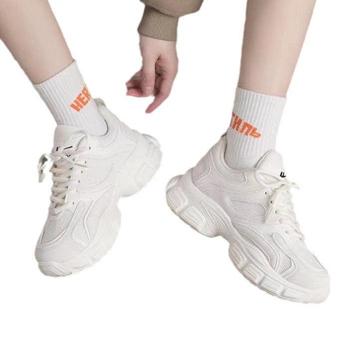 Damen Bequeme Sport Sneakers mit dicker Sohle R&B