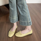Damen Ballerinas mit verspieltem Schleifendetail und komfortabler Innensohle