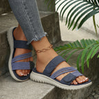 Damen moderne Freizeitsandalen mit verstellbarem Riemendesign und ergonomischer Sohle R&B