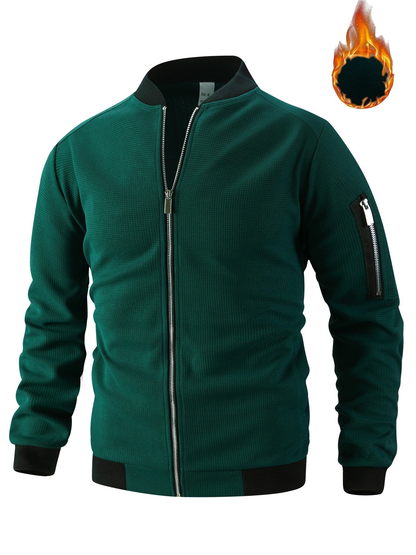 Herren Sportliche Bomberjacke mit Reißverschluss und strukturiertem Design R&B