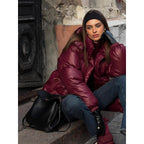 Damen Steppjacke mit glänzender Oberflächenstruktur R&B