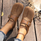 Damen bequeme Clogs mit trendigem Riemendesign und komfortabler Fußbettung R&B