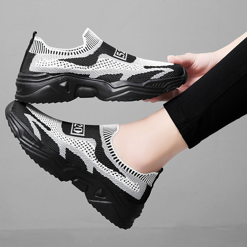 Damen Stretch-Sneaker mit atmungsaktivem Strickdesign und weichem Innenfutter