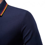 Herren Langarm Poloshirt