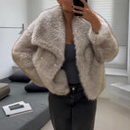 Damen kuschelige Pelzjacke R&B