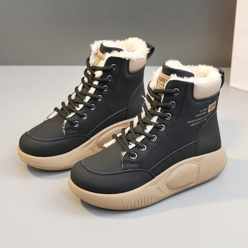 Damen gefütterte Hochschaft Sneaker mit rutschfester Sohle R&B