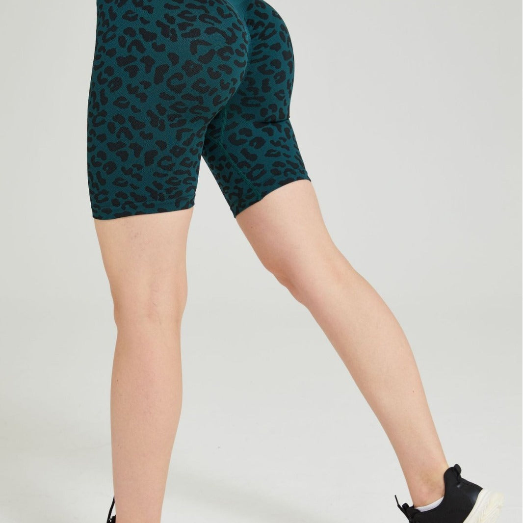 Damen Sportliche Radlerhosen mit innovativem Leopardenmuster R&B