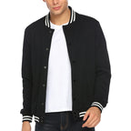 Herren Sportjacke mit kontrastierenden Bündchen und modernen Druckknöpfen R&B