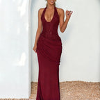 Damen Glamouröses Abendkleid mit funkelnden Pailletten und figurformendem Design