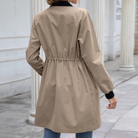 Damen funktionale Übergangsjacke mit Taillenzug und praktischen Taschen R&B