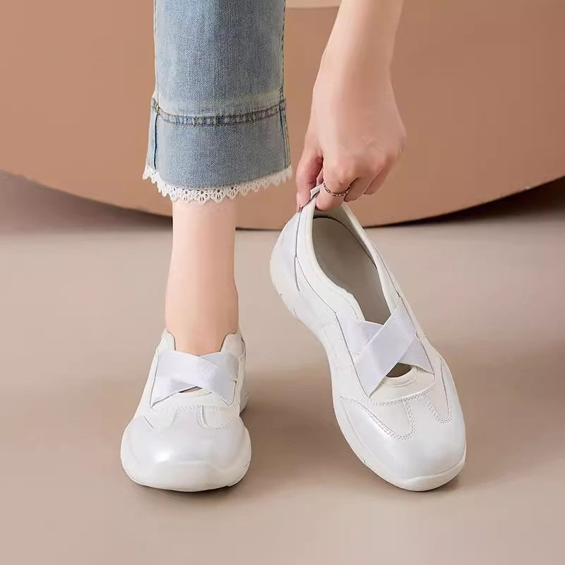 Damen Komfortable Slip-On Sneakers mit elastischem Riemen und weich gepolstertem Innenfutter R&B